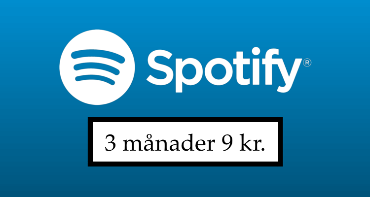 Spotify Premium 9 kr. 3 månader